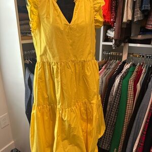 Yellow Ruffled Women's Dress